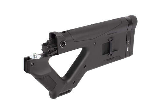 Hera Arms AK-47 CQR stock in sleek black has an integral pistol grip with comfortable raked angle for enhanced weapon control